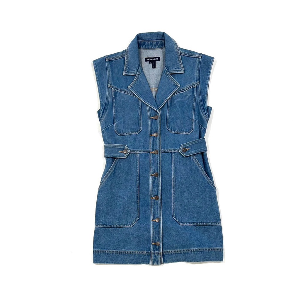 NWOT Veronica Beard Jax Denim Mini Dress Size 6